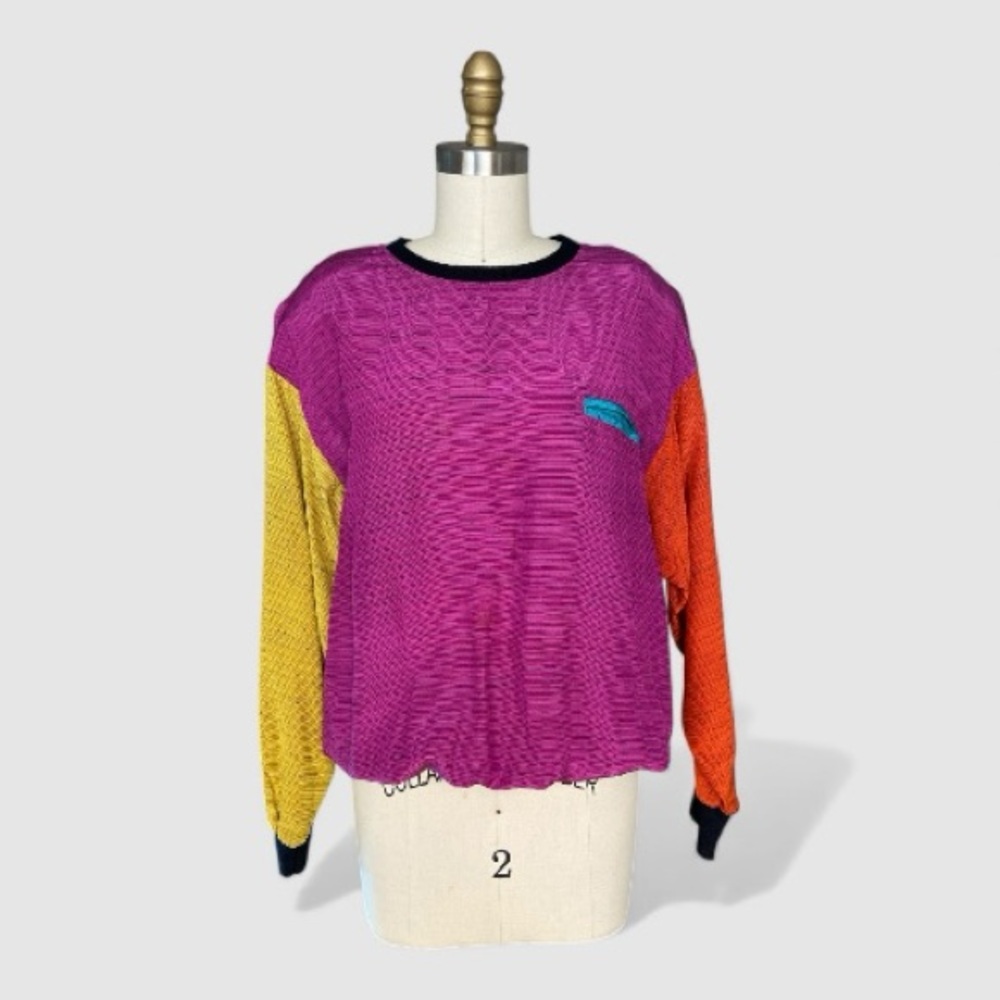 Karen Kane Colorblock Rayon Long Sleeve Top Women’s 8 - Picture 10 of 10
